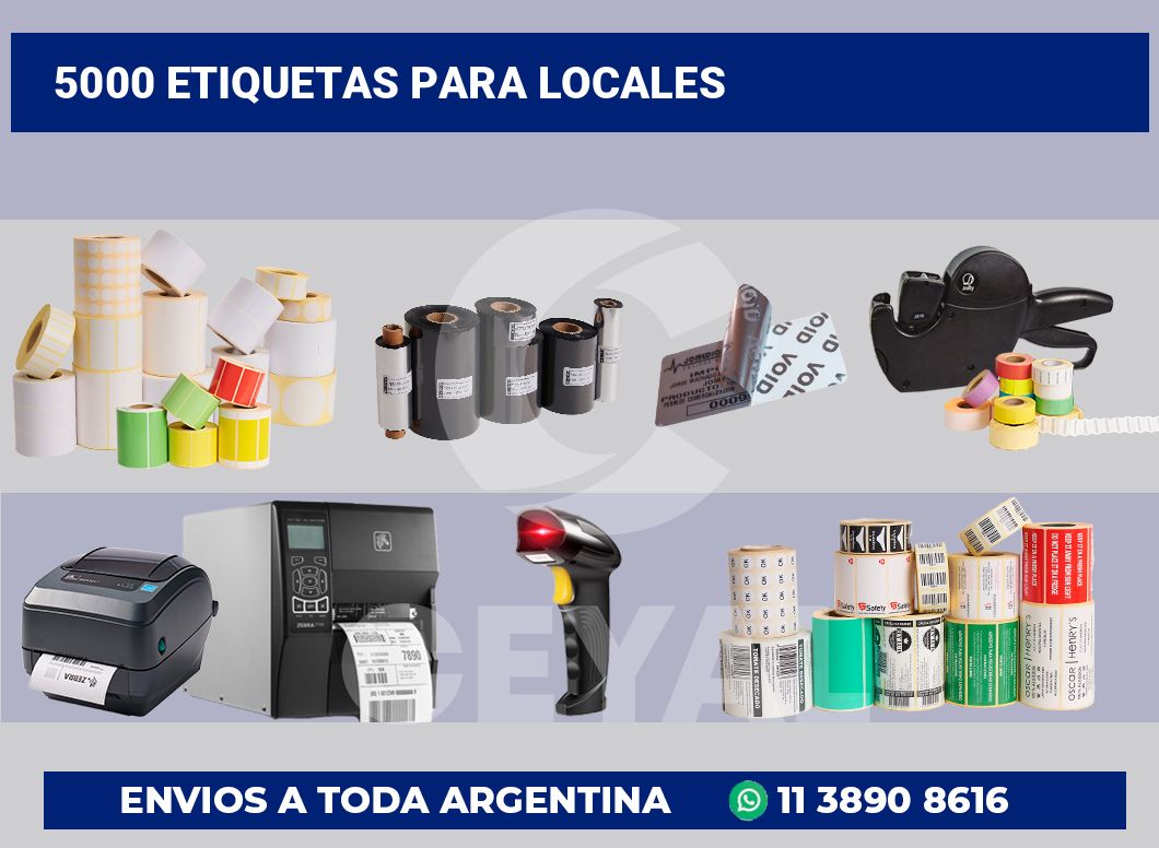 5000 Etiquetas para locales
