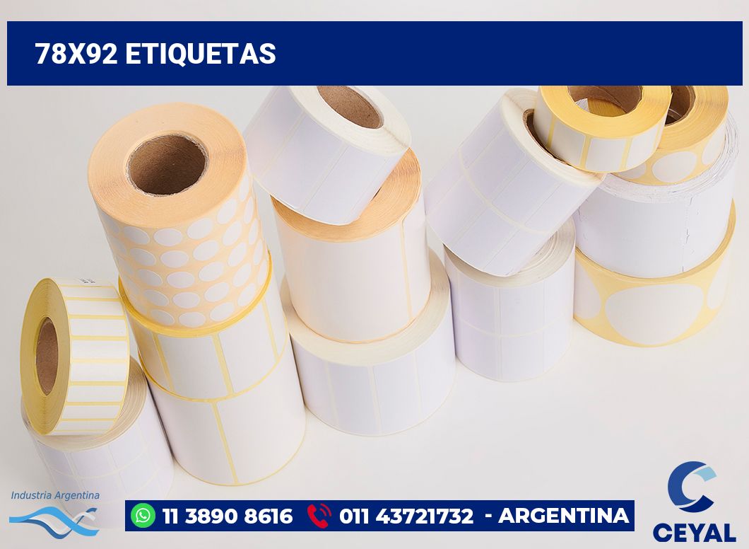 78x92 Etiquetas