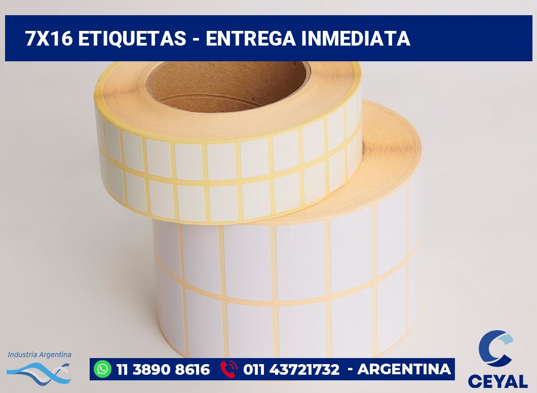 7×16 Etiquetas