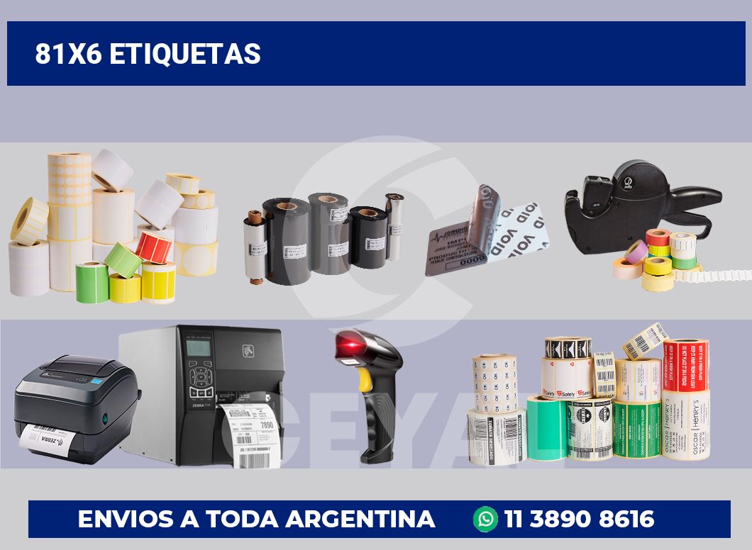81×6 Etiquetas