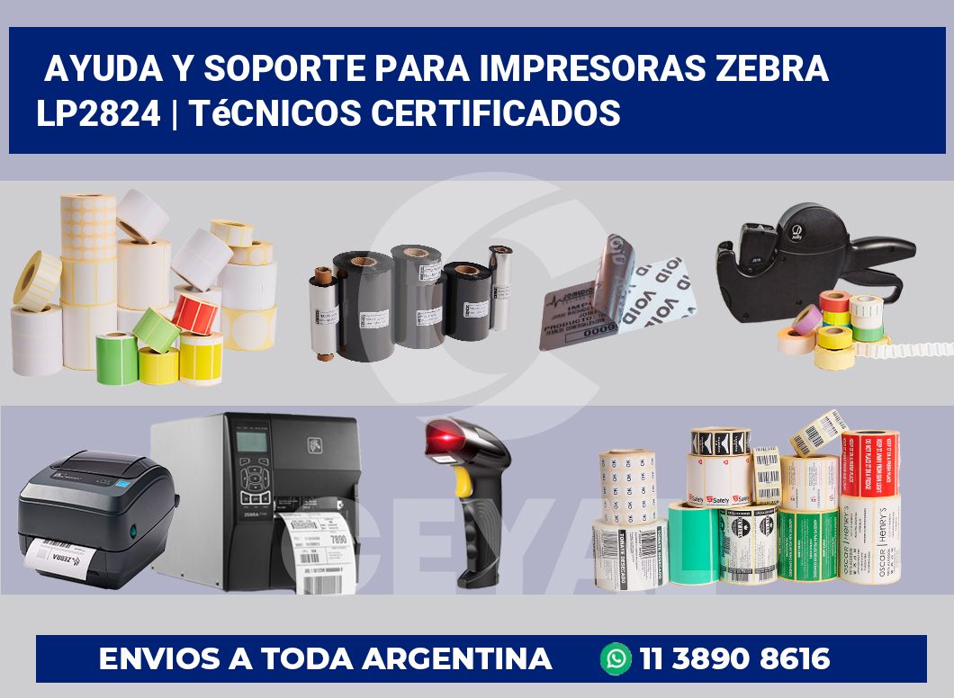 Ayuda y soporte para impresoras Zebra LP2824 | Técnicos certificados