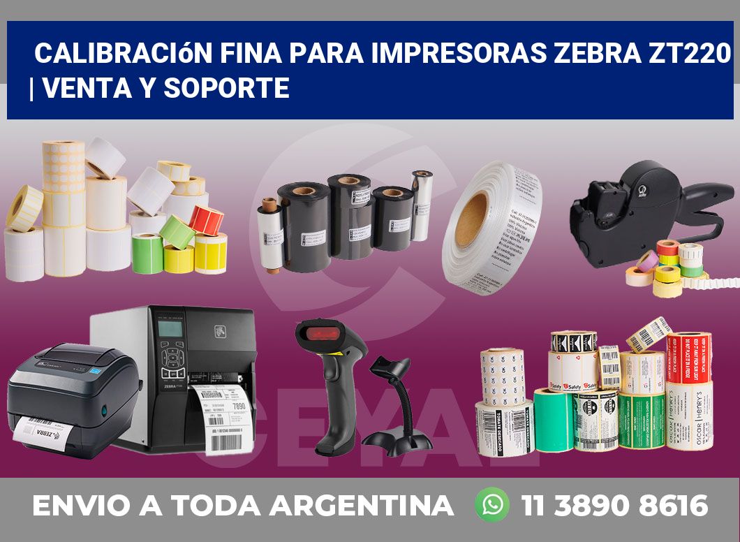 Calibración fina para impresoras Zebra ZT220 | Venta y soporte