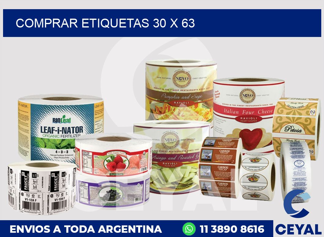 Comprar etiquetas 30 x 63