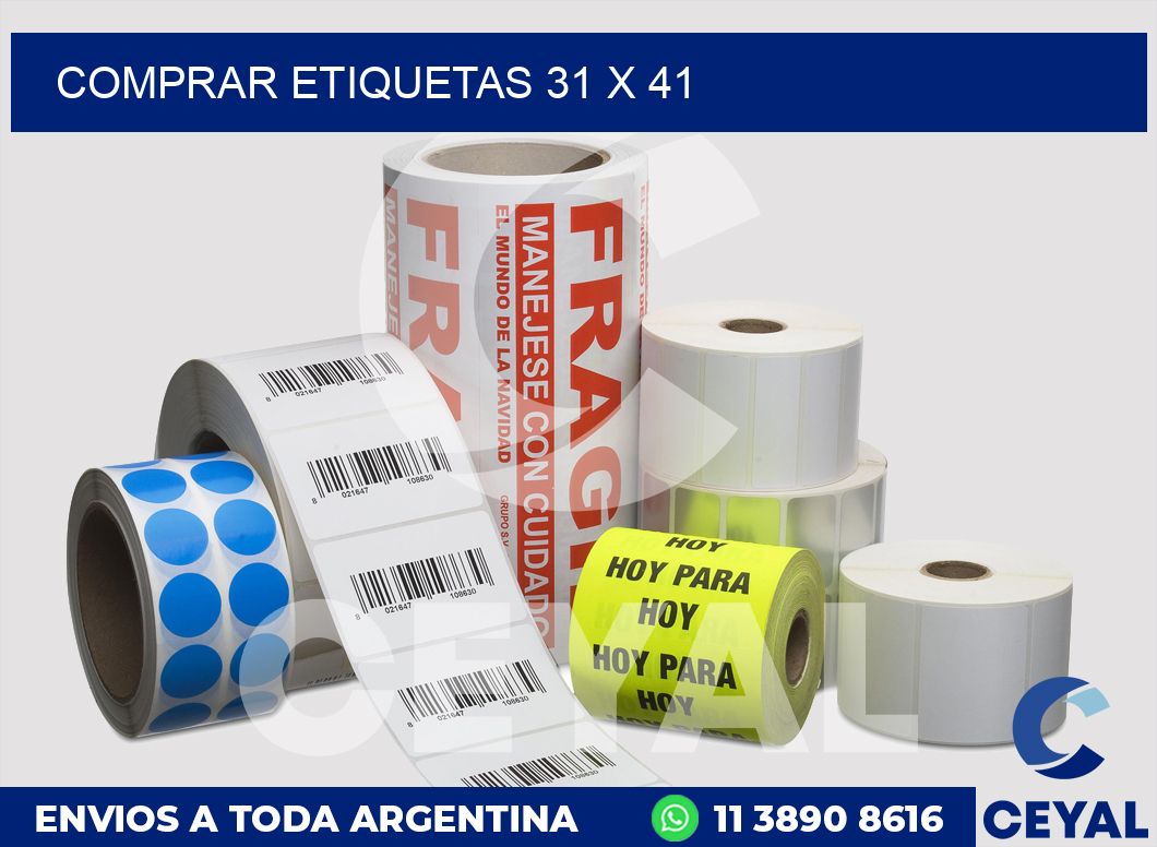 Comprar etiquetas 31 x 41