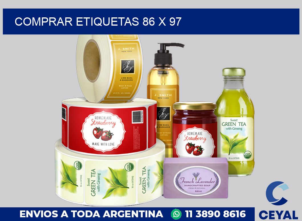 Comprar etiquetas 86 x 97