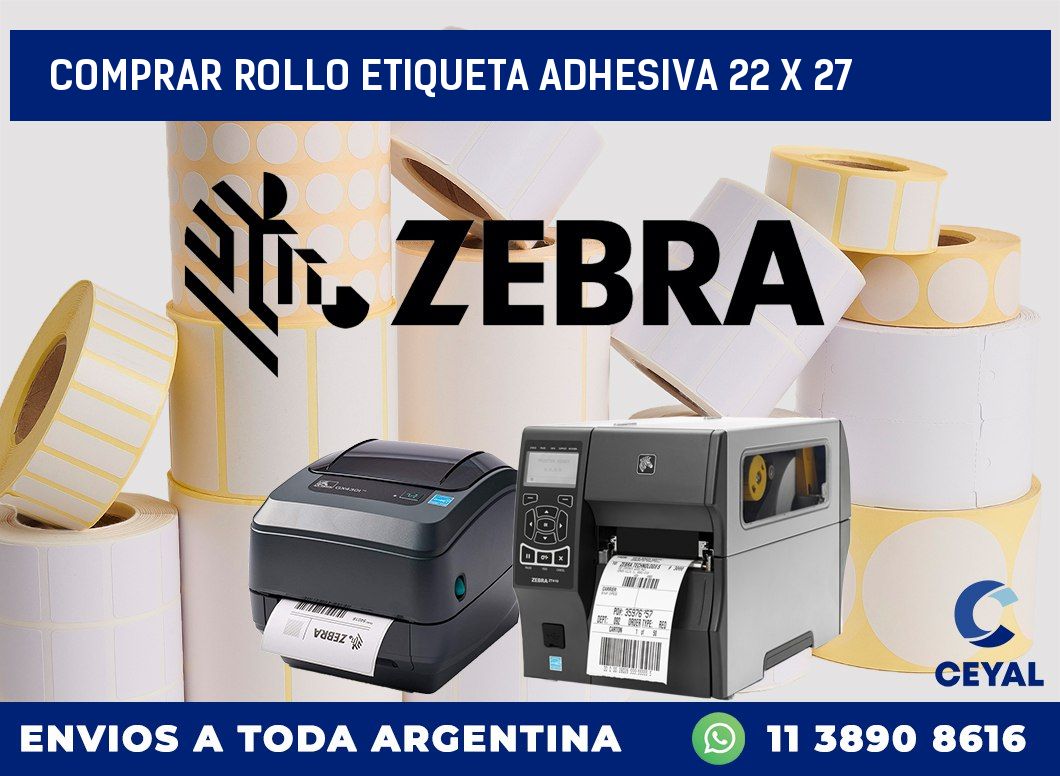 Comprar rollo etiqueta adhesiva 22 x 27