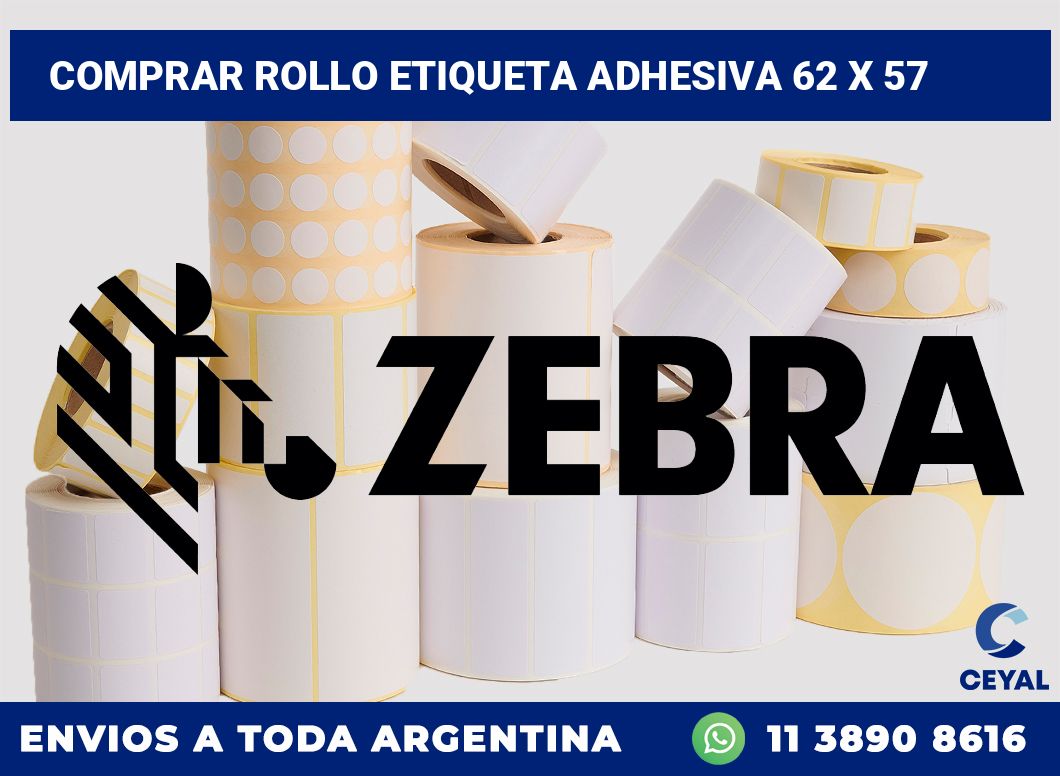 Comprar rollo etiqueta adhesiva 62 x 57