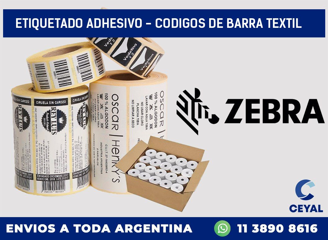 Etiquetado adhesivo – codigos de barra textil