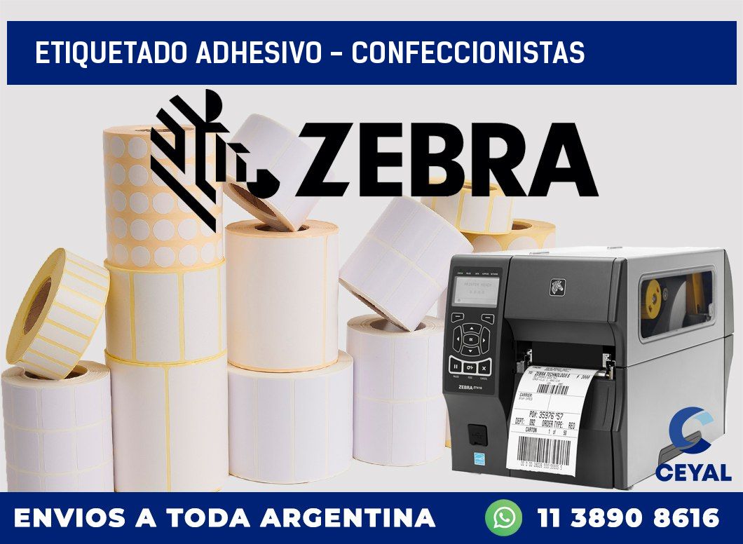 Etiquetado adhesivo – confeccionistas