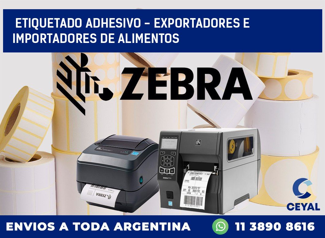 Etiquetado adhesivo - exportadores e importadores de alimentos