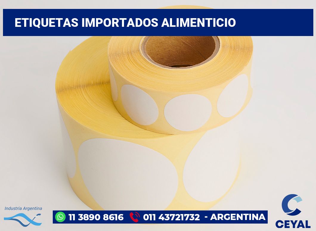 Etiquetas Importados alimenticio