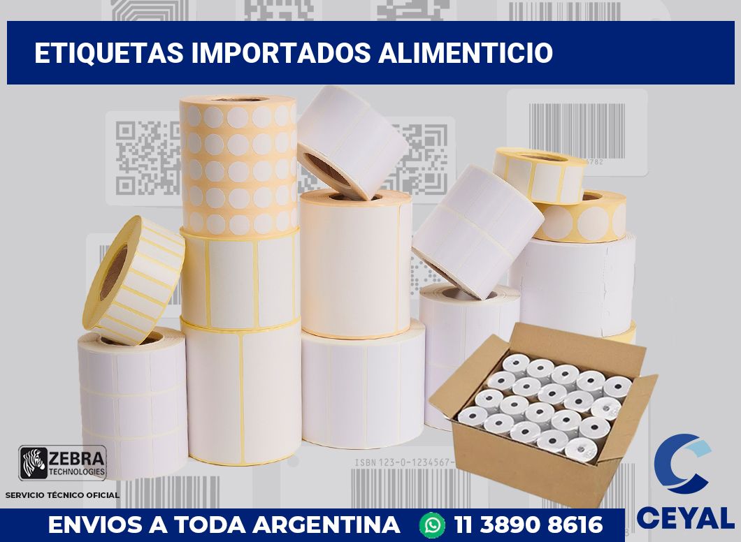 Etiquetas Importados alimenticio