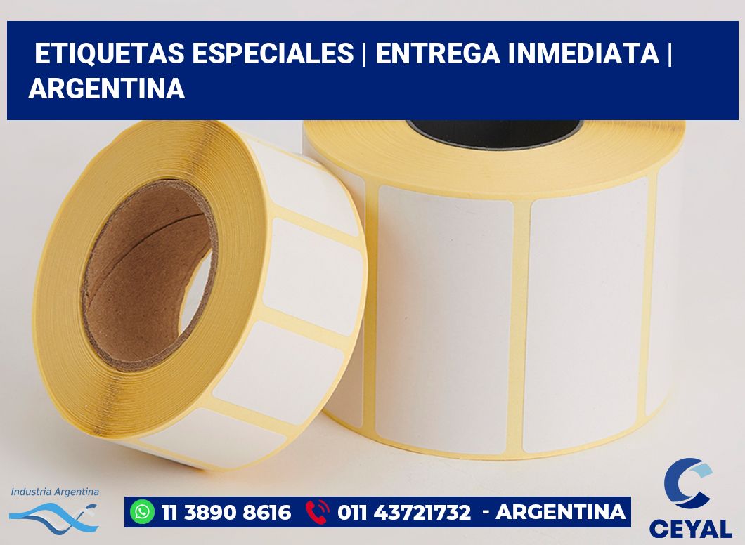 Etiquetas especiales | Entrega inmediata | Argentina