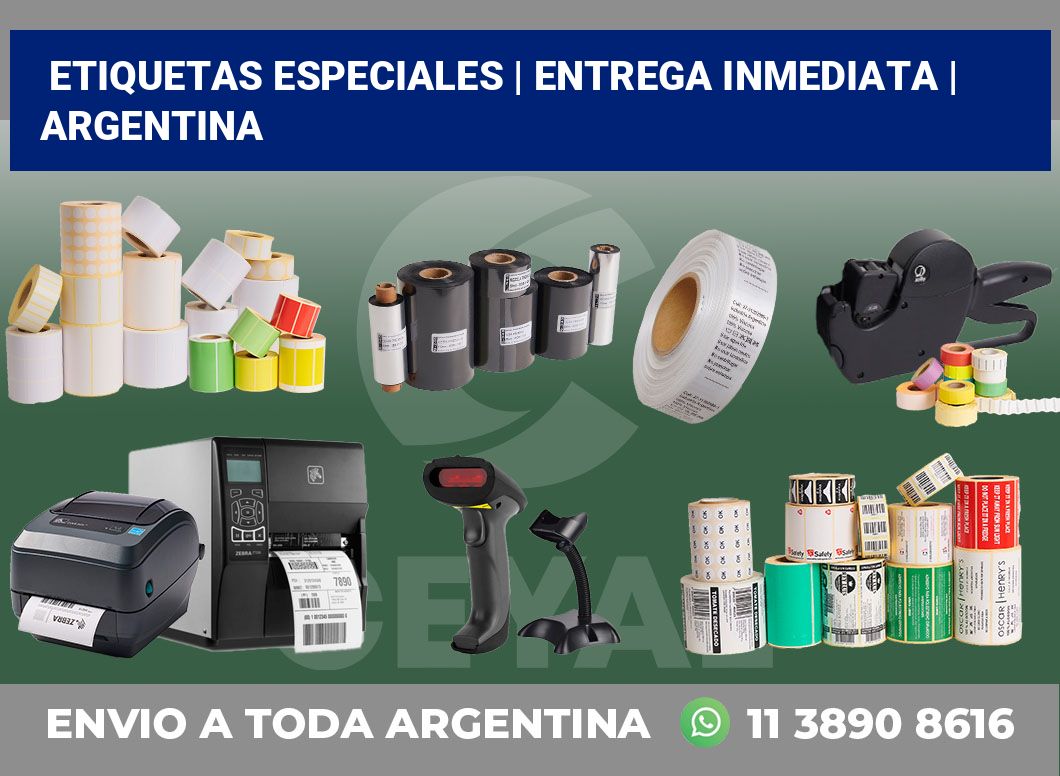 Etiquetas especiales | Entrega inmediata | Argentina
