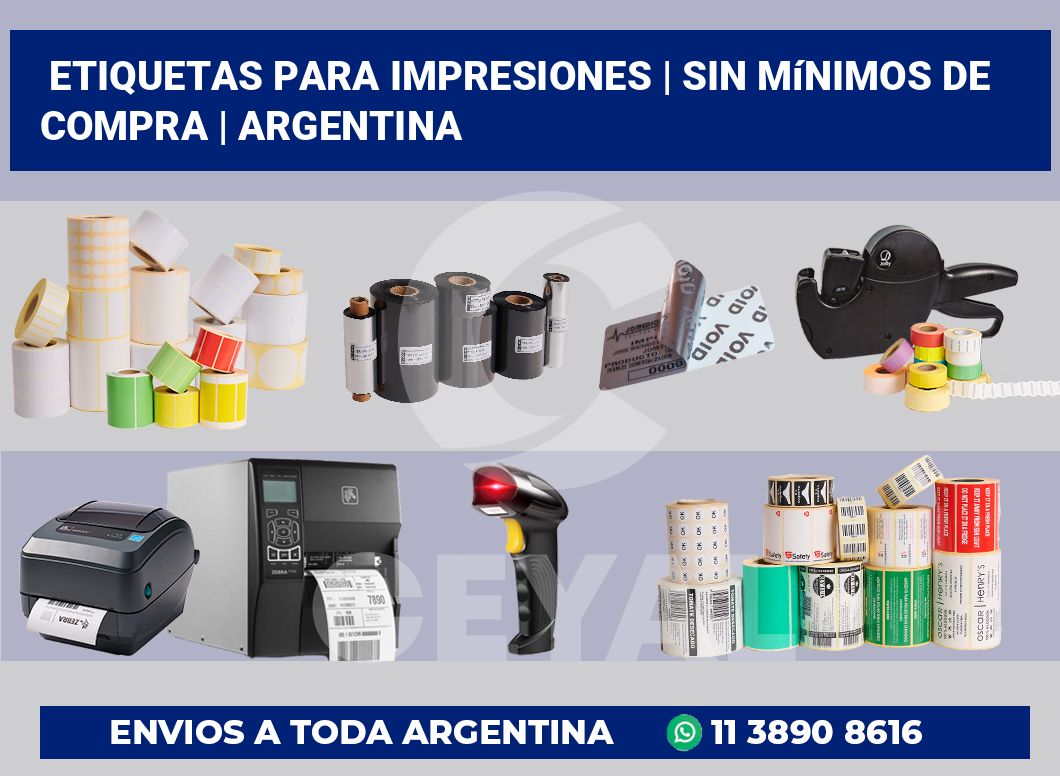 Etiquetas para impresiones | Sin mínimos de compra | Argentina