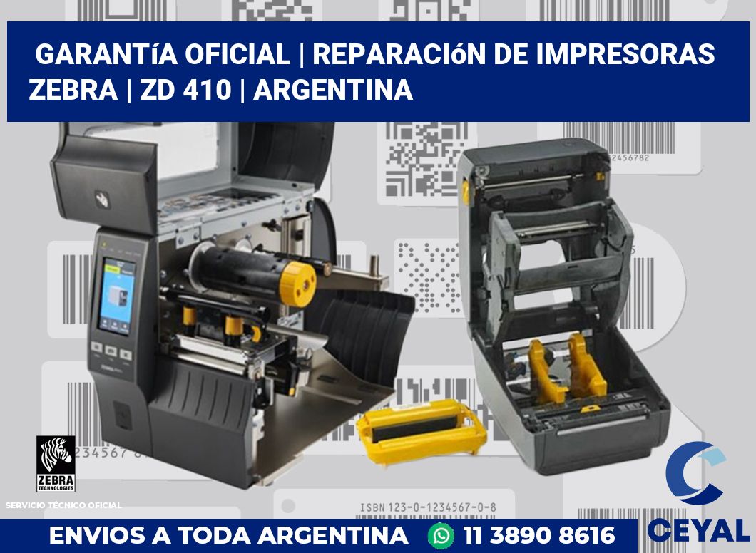 Garantía oficial | Reparación de impresoras ZEBRA | ZD 410 | Argentina