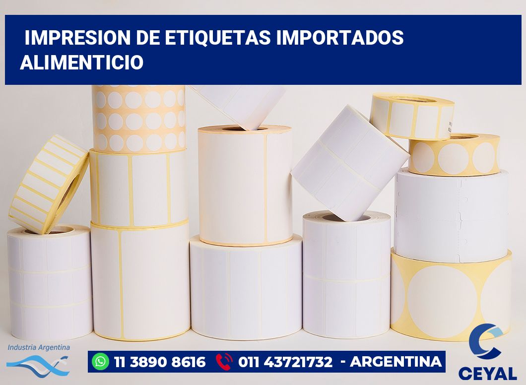 Impresion de etiquetas Importados alimenticio