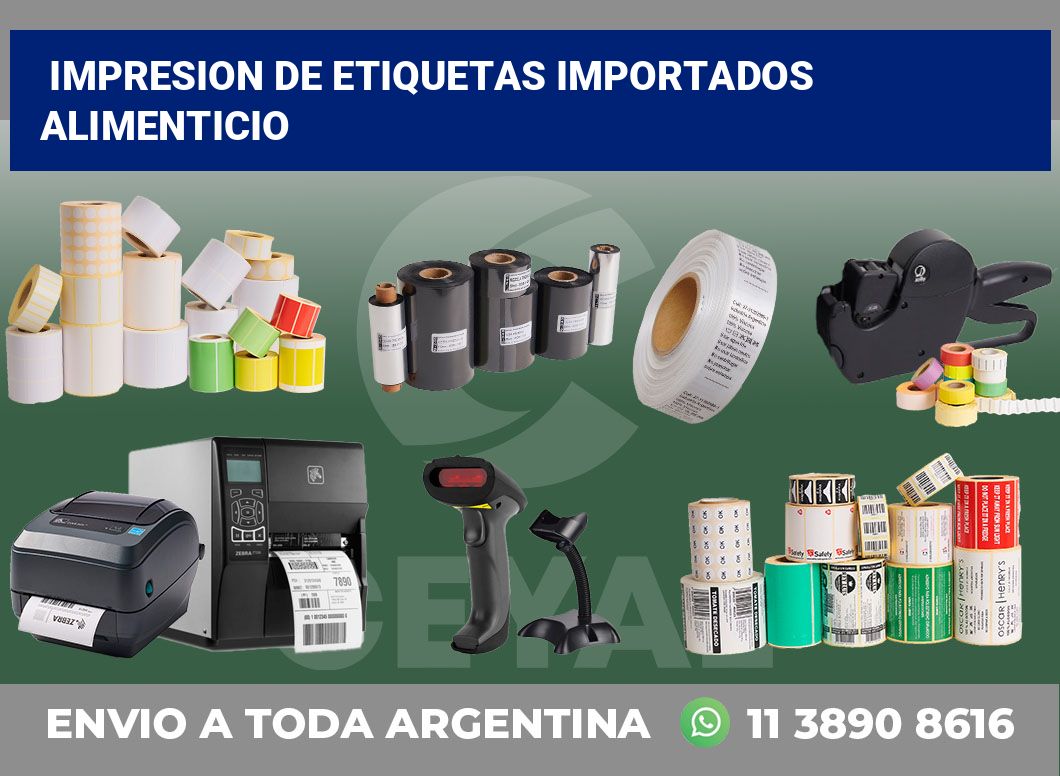 Impresion de etiquetas Importados alimenticio