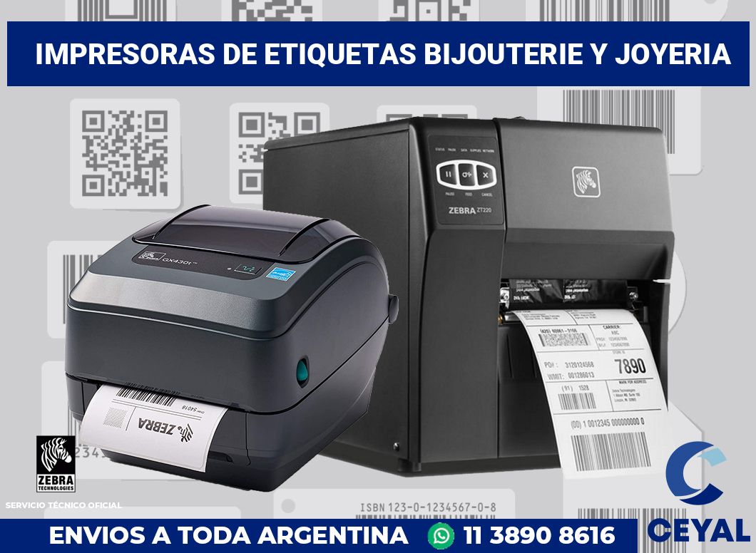 Impresoras de etiquetas Bijouterie y joyeria