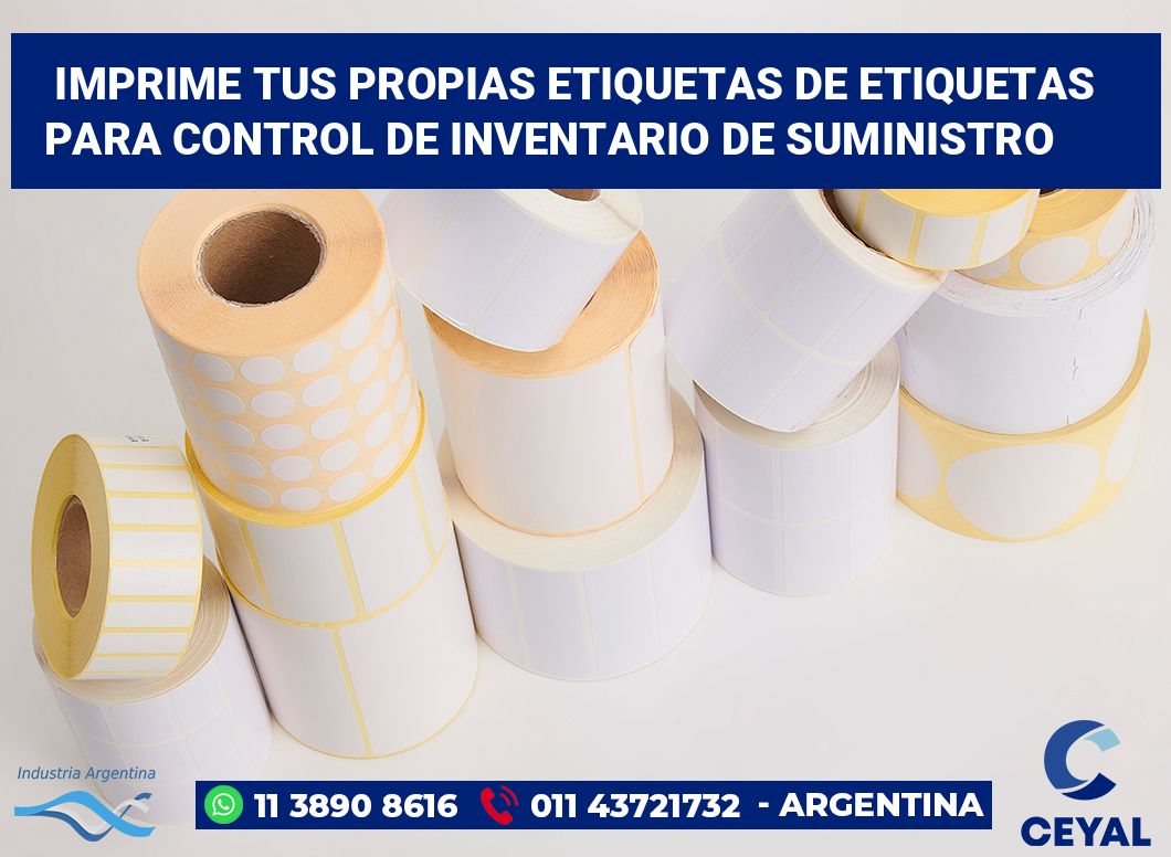 Imprime tus Propias Etiquetas de Etiquetas para Control de Inventario de Suministro