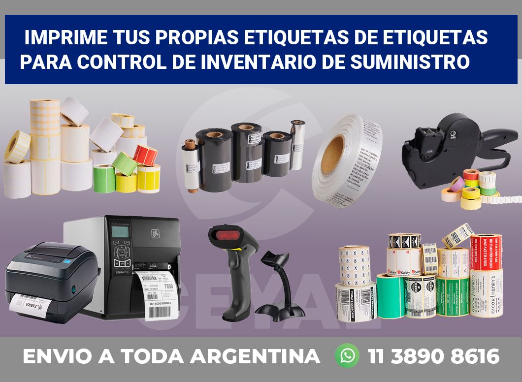 Imprime tus Propias Etiquetas de Etiquetas para Control de Inventario de Suministro