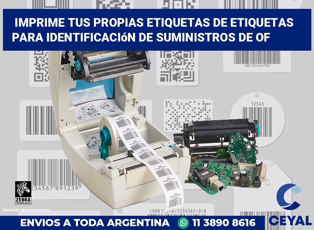 Imprime tus Propias Etiquetas de Etiquetas para Identificación de Suministros de Of