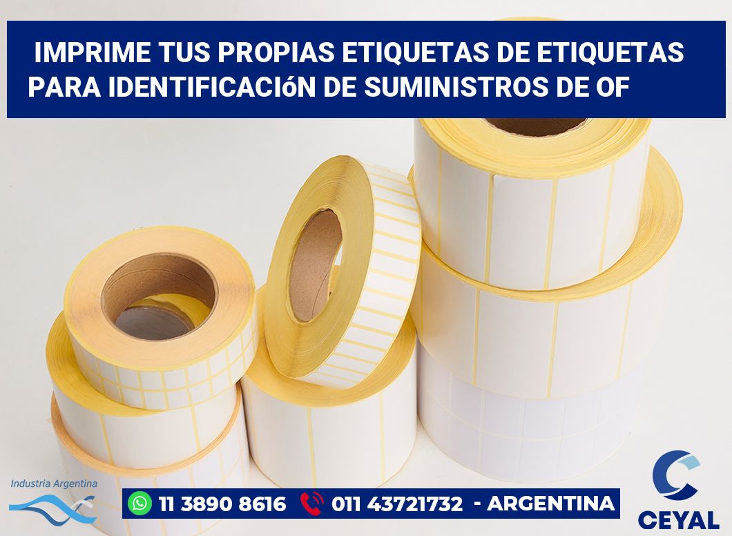 Imprime tus Propias Etiquetas de Etiquetas para Identificación de Suministros de Of