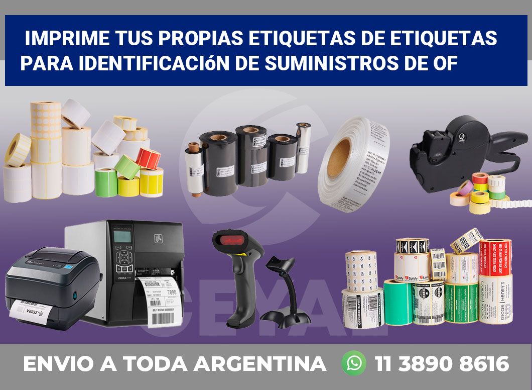 Imprime tus Propias Etiquetas de Etiquetas para Identificación de Suministros de Of