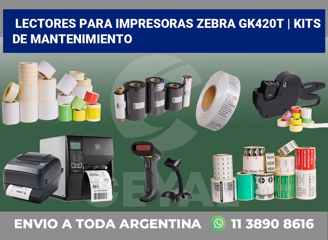 Lectores para impresoras Zebra GK420t | Kits de mantenimiento