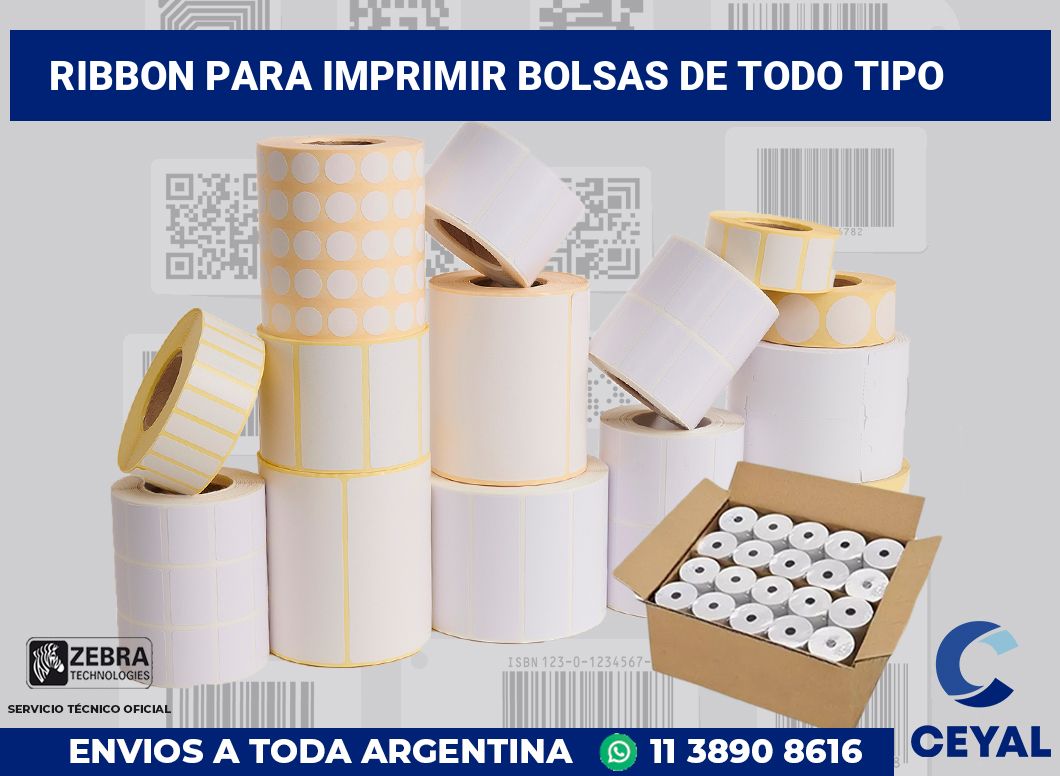 Ribbon para imprimir bolsas de todo tipo