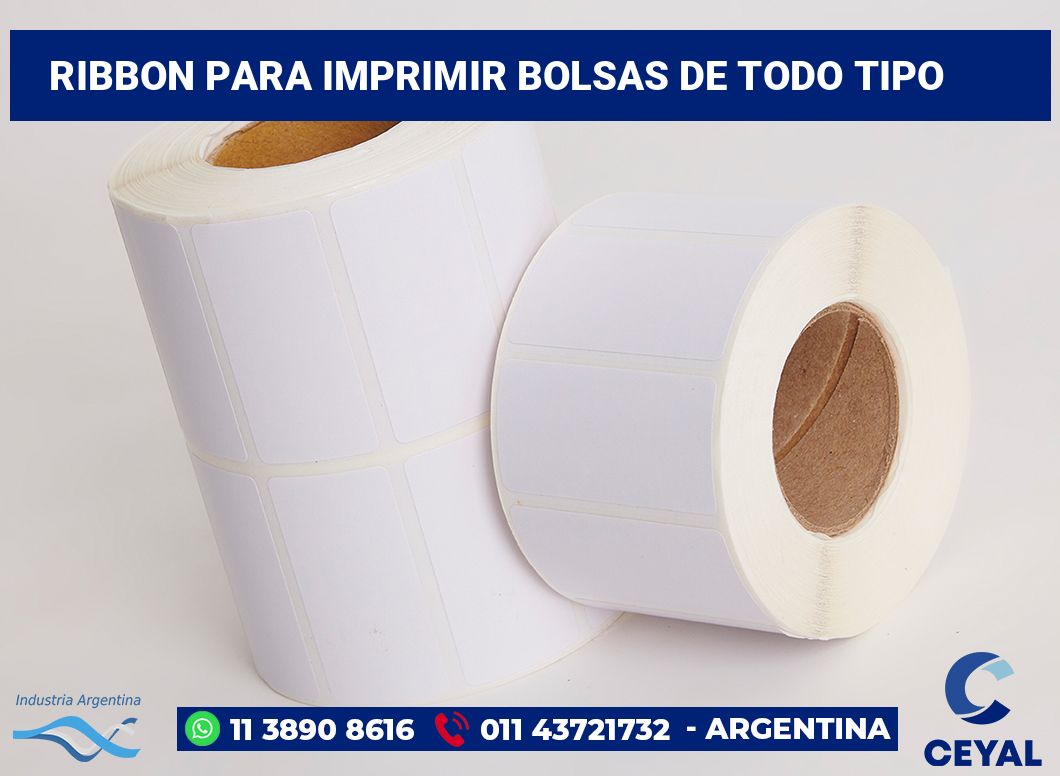 Ribbon para imprimir bolsas de todo tipo