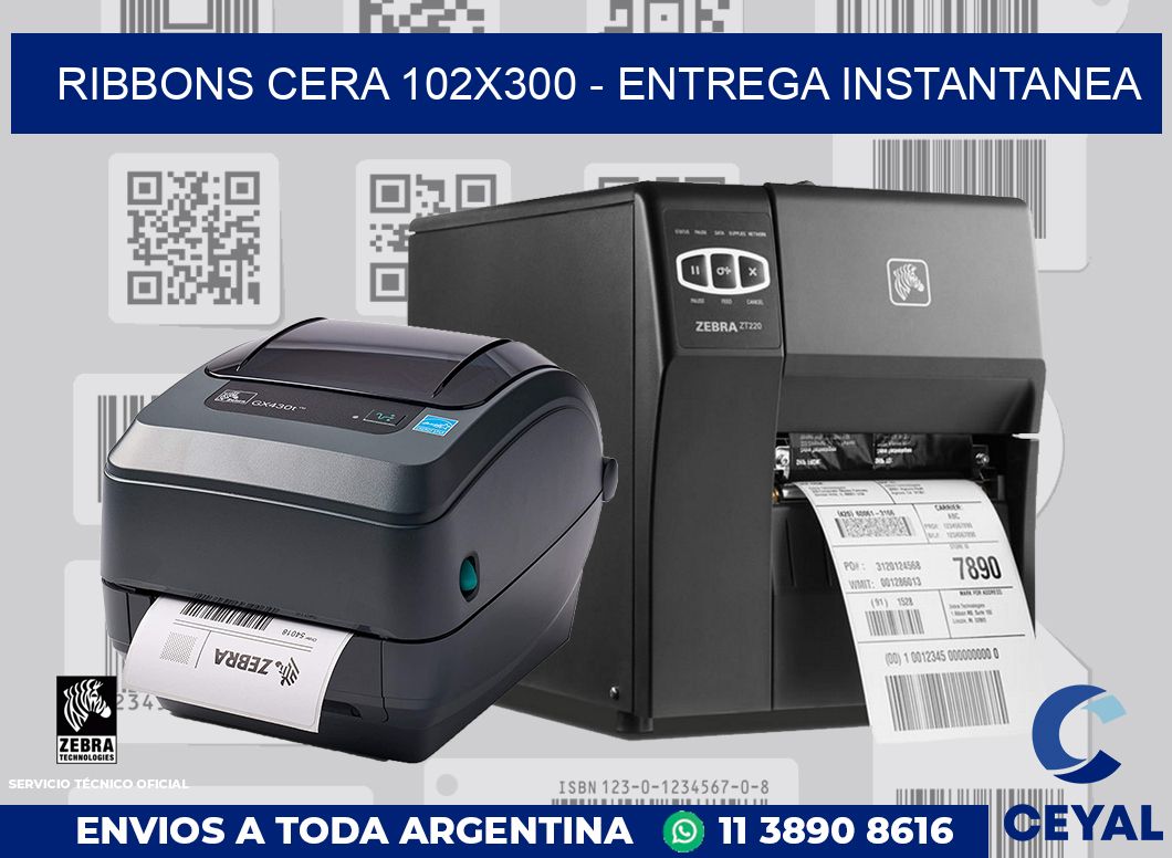 Ribbons cera 102x300 - entrega instantanea