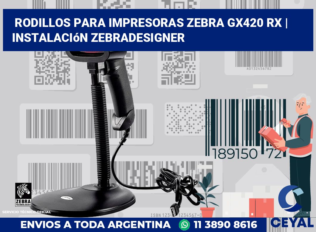 Rodillos para impresoras Zebra GX420 RX | Instalación ZebraDesigner