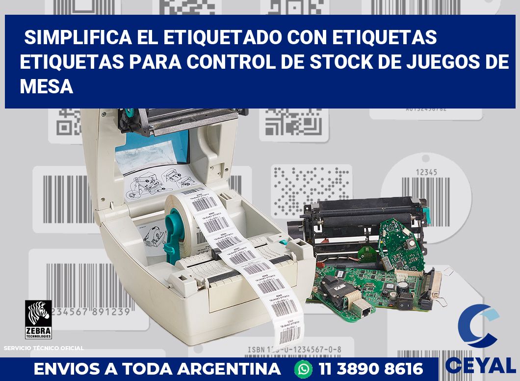 Simplifica el Etiquetado con Etiquetas Etiquetas para Control de Stock de Juegos de Mesa