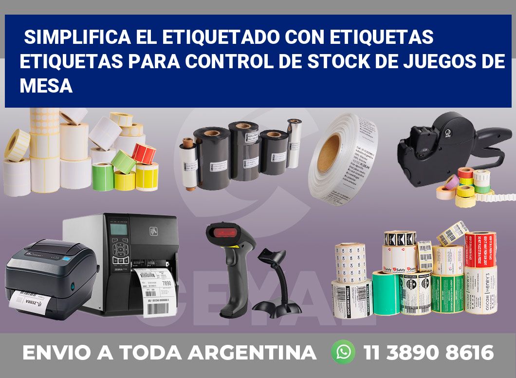 Simplifica el Etiquetado con Etiquetas Etiquetas para Control de Stock de Juegos de Mesa