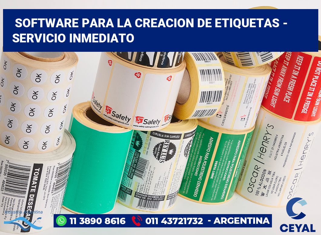 Software para la creacion de etiquetas - Servicio inmediato