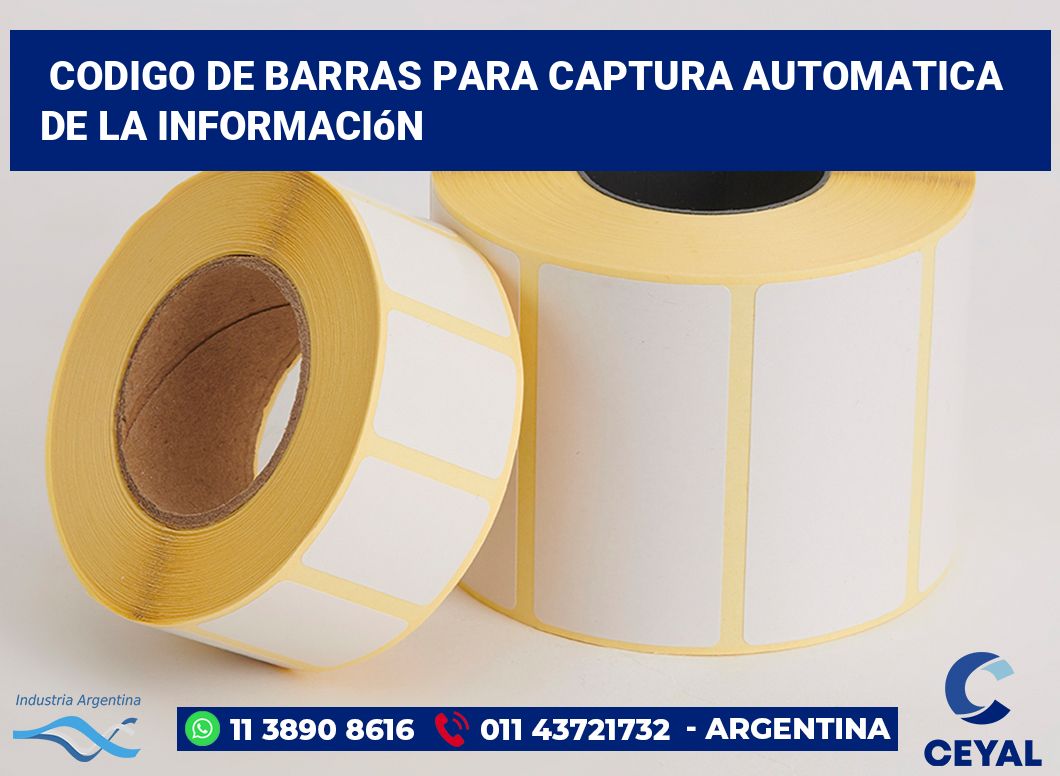 codigo de barras para captura automatica de la información