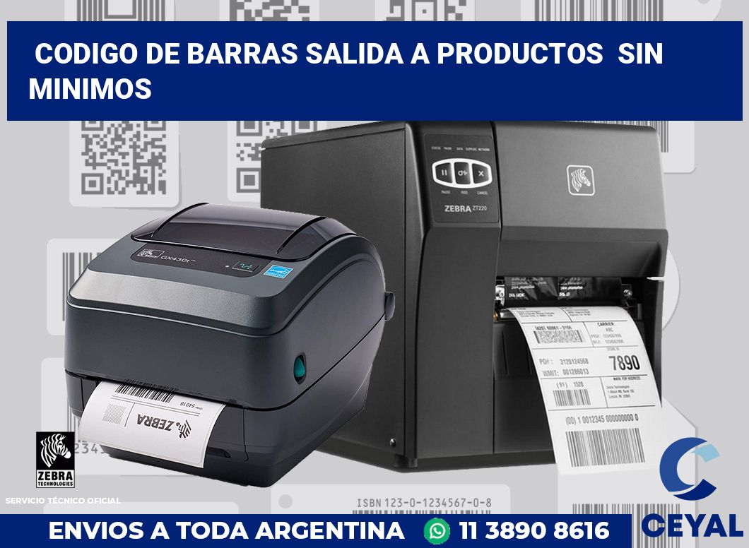 codigo de barras salida a productos  sin minimos