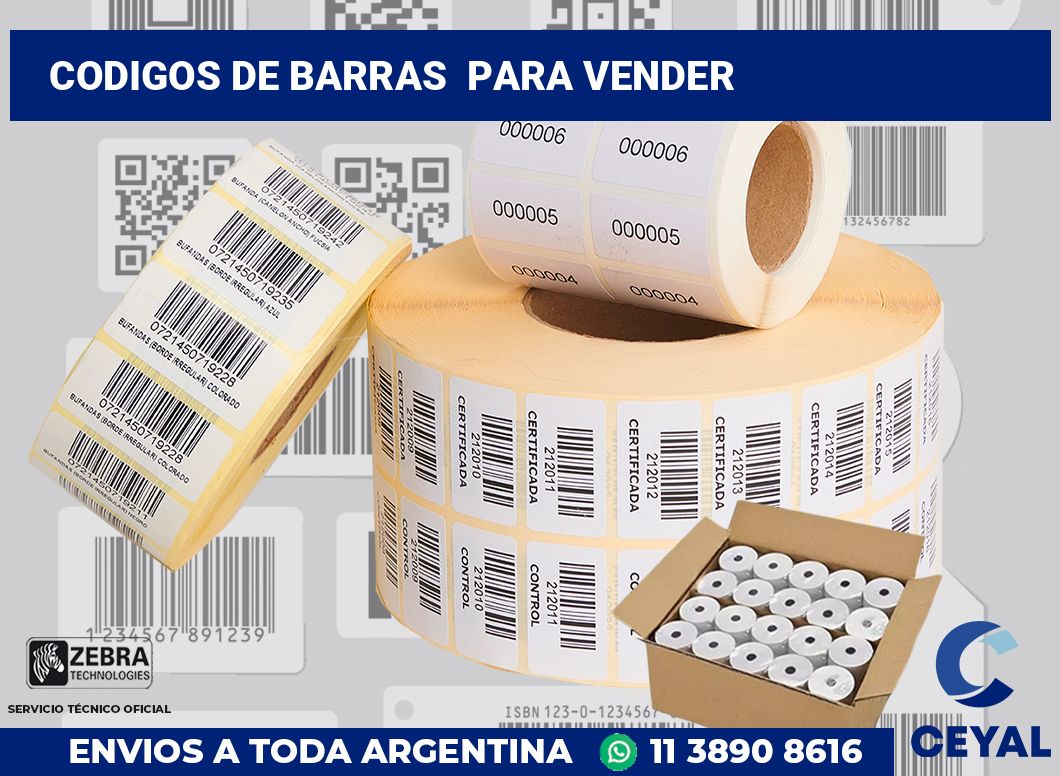 codigos de barras  para vender