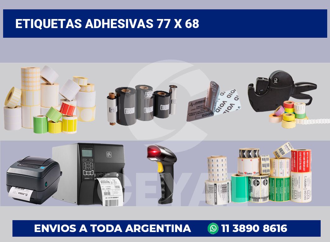 etiquetas adhesivas 77 x 68