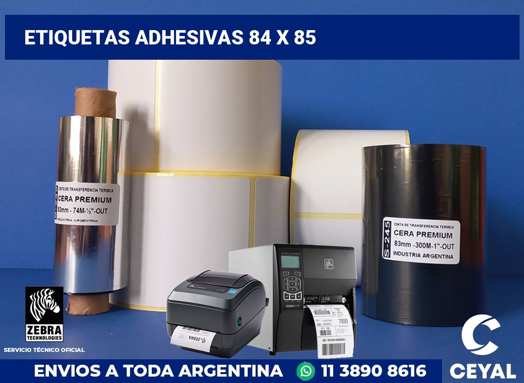 etiquetas adhesivas 84 x 85