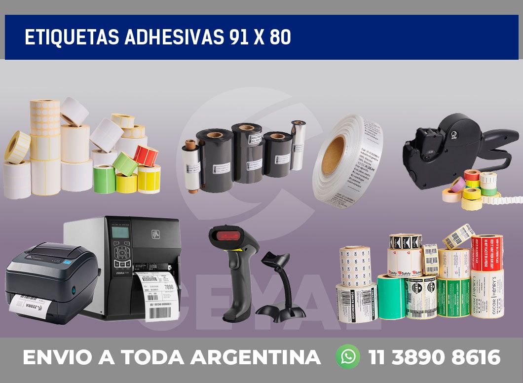 etiquetas adhesivas 91 x 80