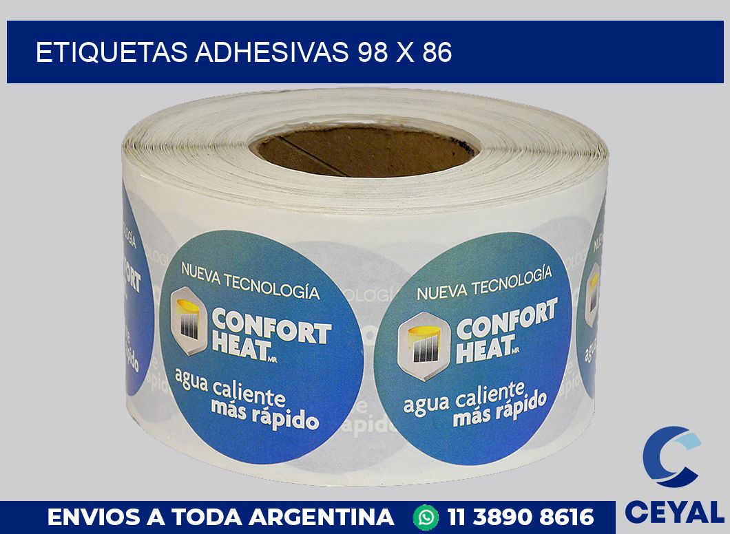 etiquetas adhesivas 98 x 86