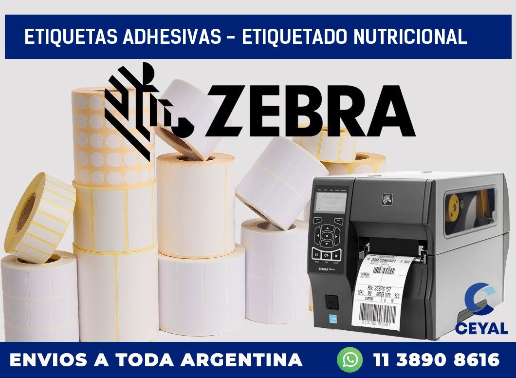 etiquetas adhesivas – Etiquetado Nutricional