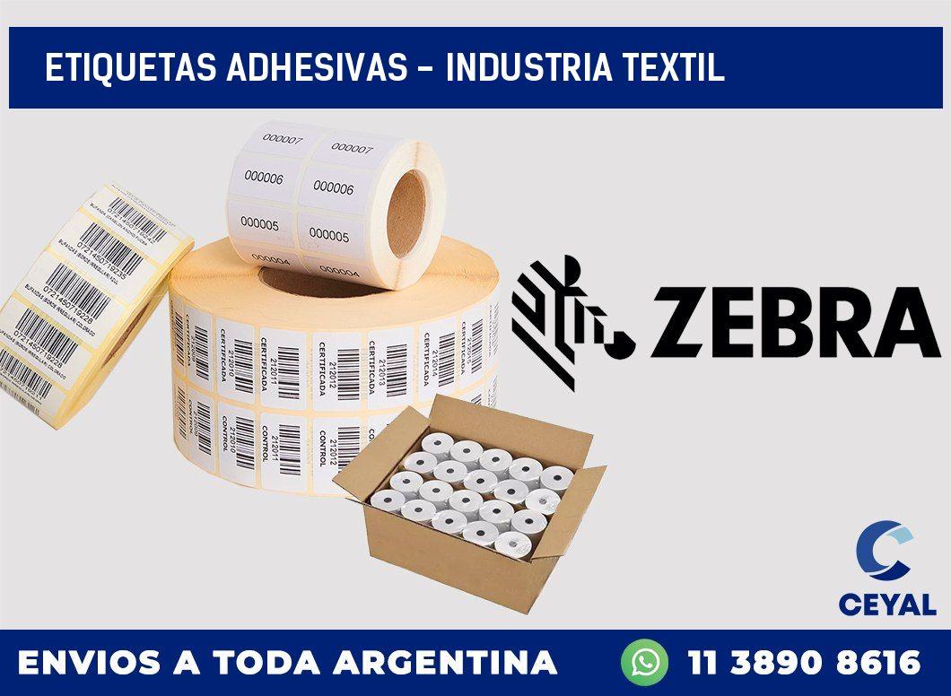 etiquetas adhesivas – Industria textil
