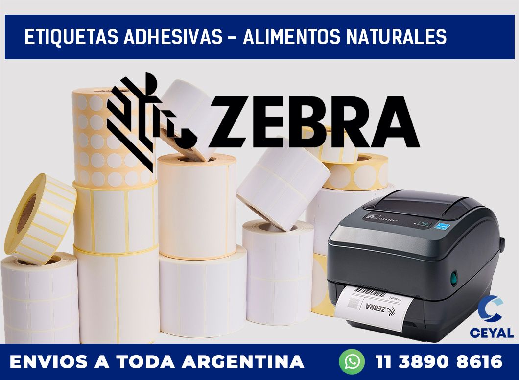 etiquetas adhesivas - alimentos naturales