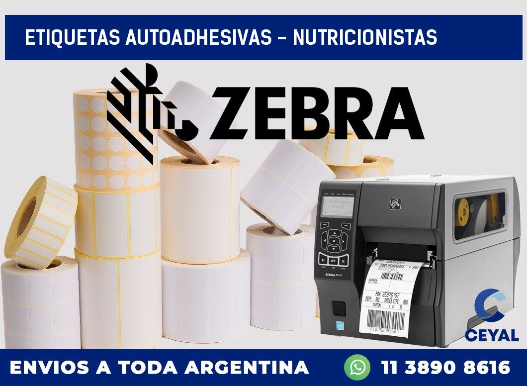 etiquetas autoadhesivas – nutricionistas