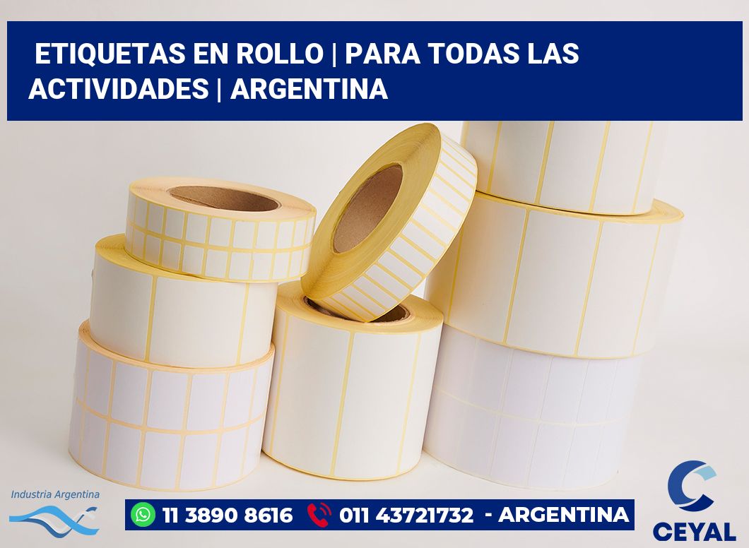 etiquetas en rollo | Para todas las actividades | Argentina