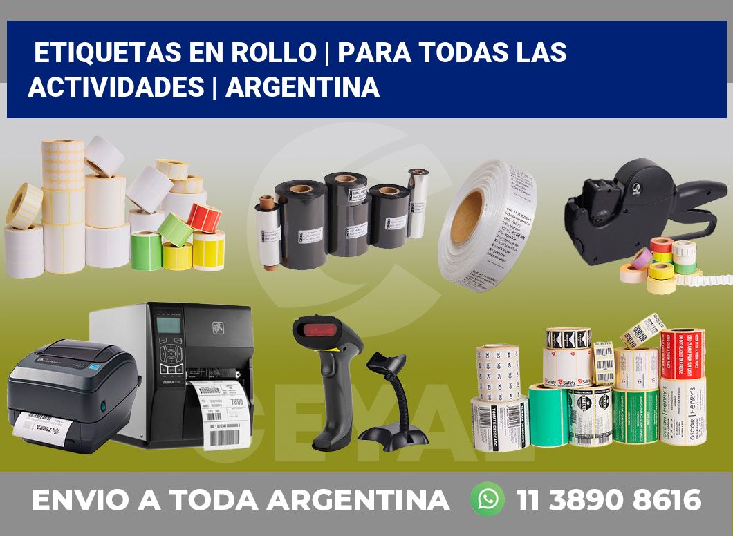 etiquetas en rollo | Para todas las actividades | Argentina