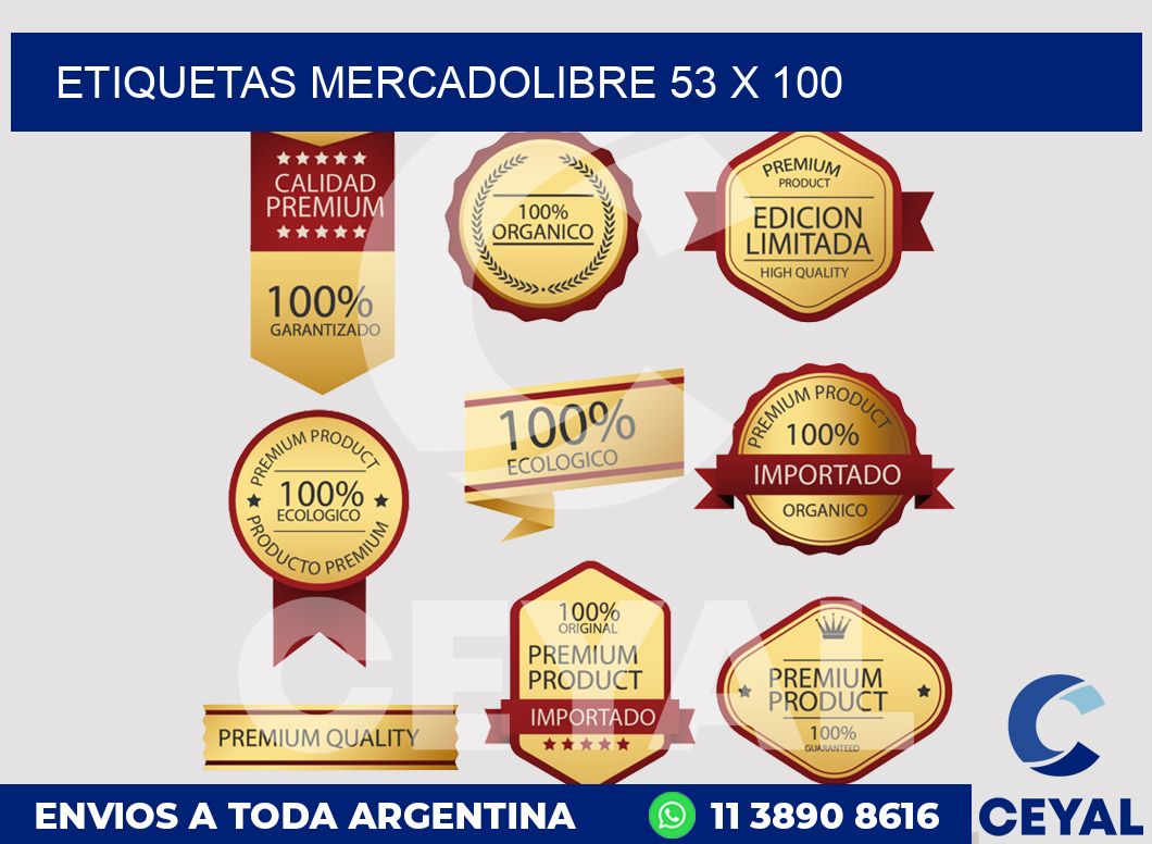 etiquetas mercadolibre 53 x 100